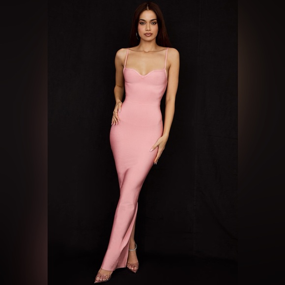 NWT House of CB FIFI Fairy Pink Bandage Maxi Dress - Picture 7 of 14